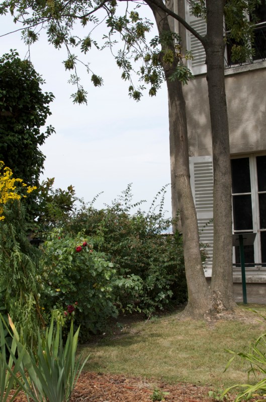 View from the garden of the Musée Montmarte, the rest of Paris off in the distance below.
