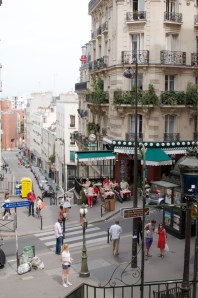 View of where the Metro stop is here, from above.