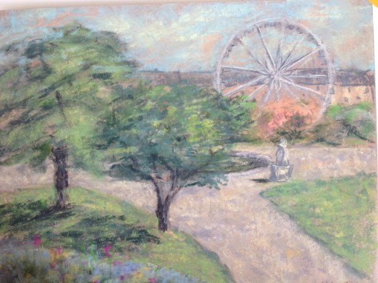 Painting I did today at Les  Tuileries. 